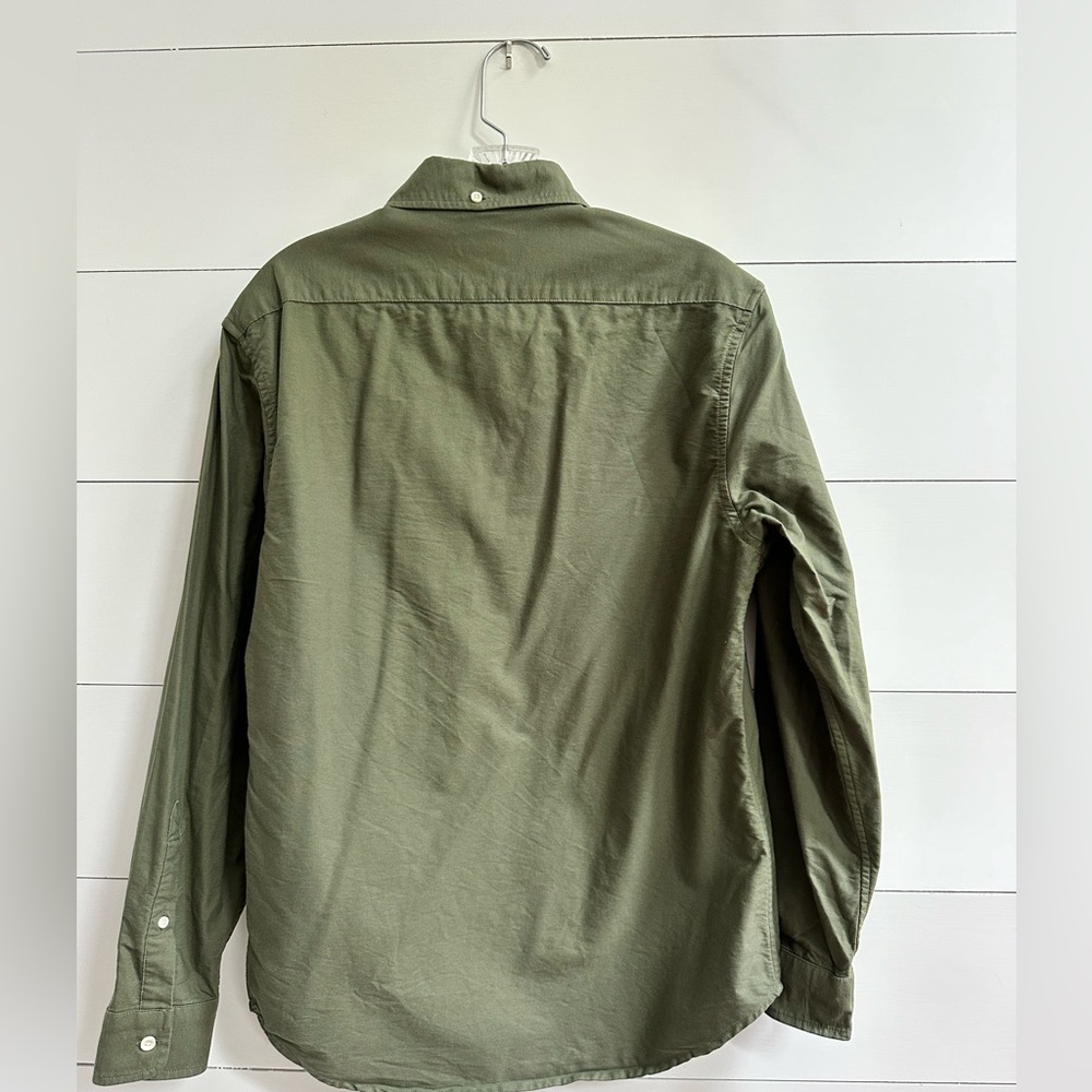 Taylor Stitch Olive Green Jack Oxford Shirt - Picture 3 of 4
